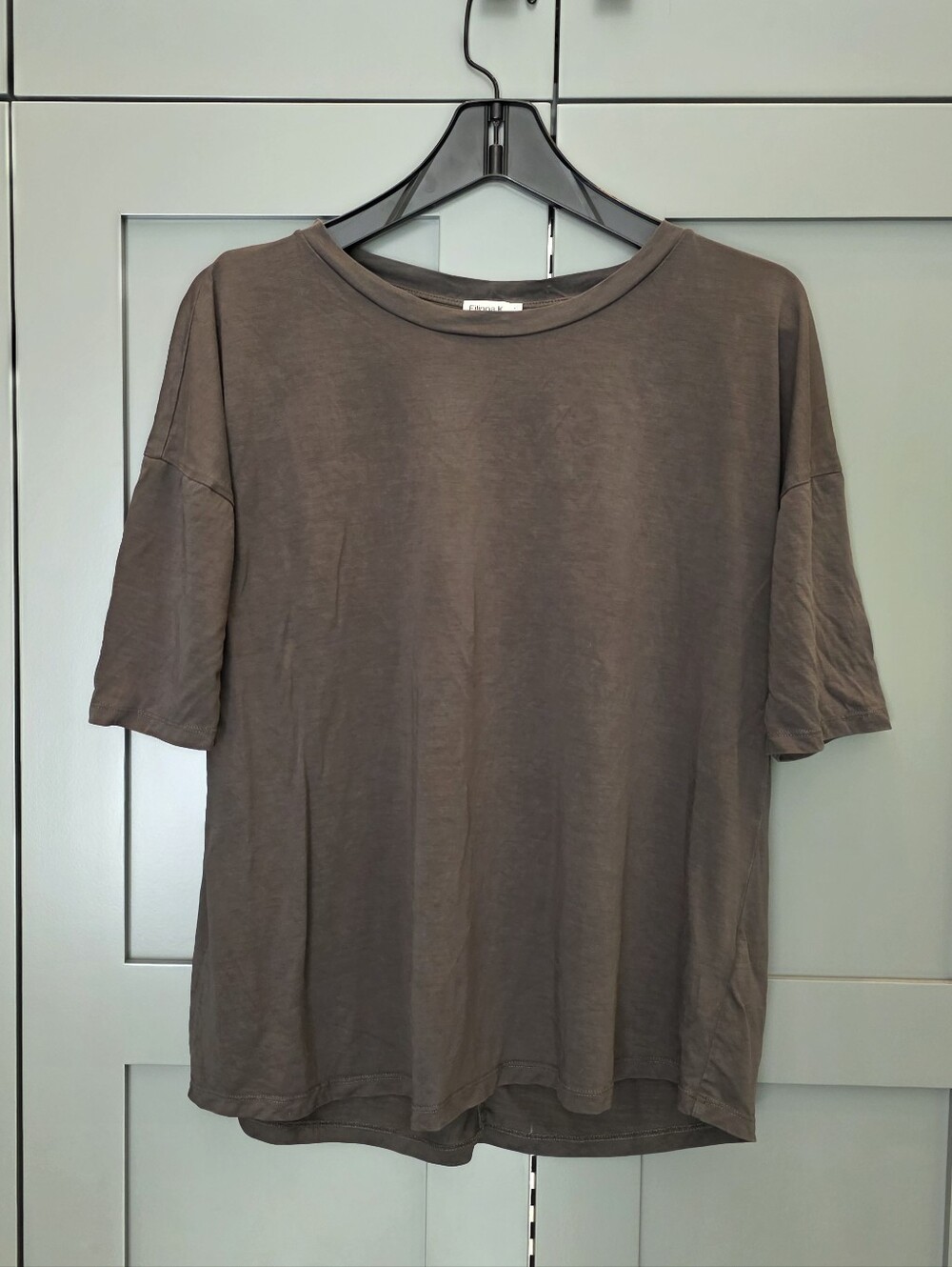 FILIPPA K Boxy T-shirt Mushroom Brown Women's Large Minimalist Old Money Capsule